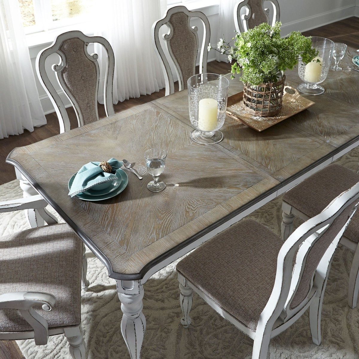 Magnolia Manor - Dining Table Set 5 Piece Dining Room Sets by Liberty Furniture - Walls Furniture & Mattress