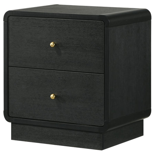 Cavelle - 2 - Drawer Nightstand Bedside Table - Black Accent Nightstands by Coaster Fine Furniture - Walls Furniture & Mattress
