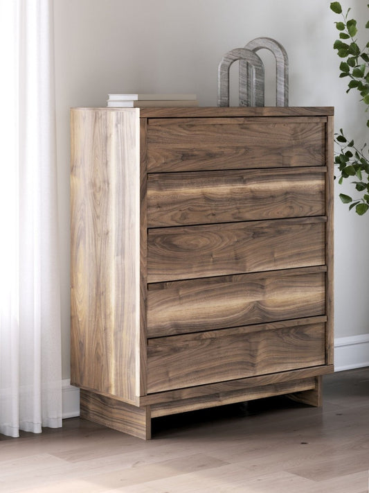Chirason - Five Drawer Wide Chest - Brown Accent Chests by Signature Design by Ashley® - Walls Furniture & Mattress