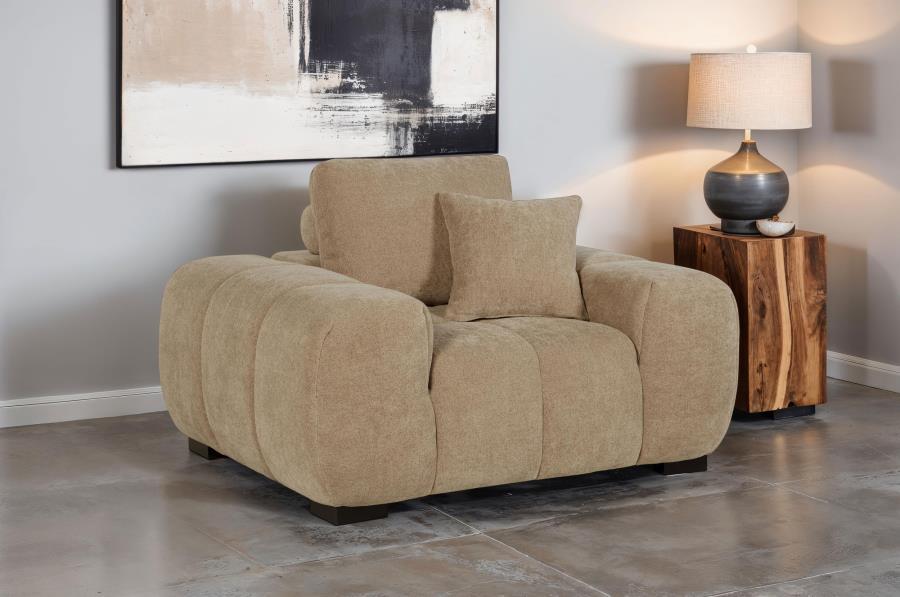 Octavia - Upholstered Track Arm Accent Chair Arm Chairs by Coaster Fine Furniture - Walls Furniture & Mattress