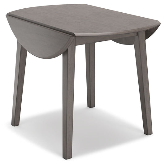Shullden - Round Drm Drop Leaf Table - Gray Dining Tables by Signature Design by Ashley® - Walls Furniture & Mattress