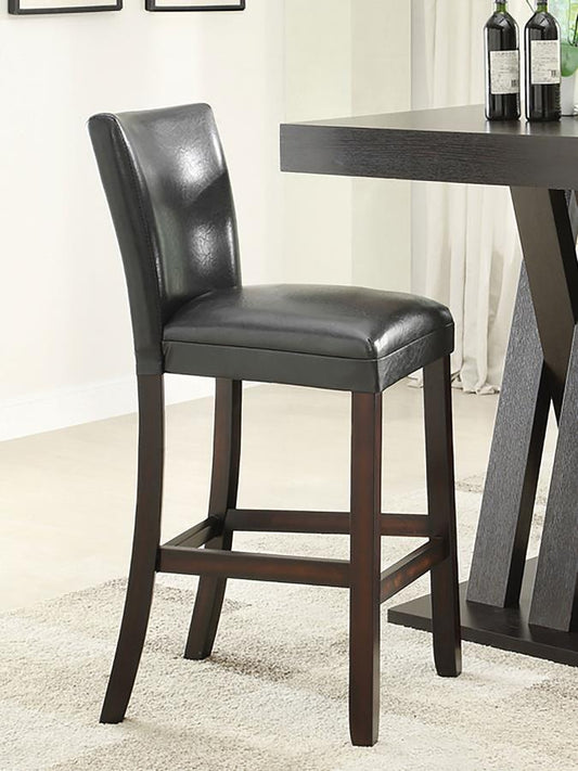 Alberton - Leatherette Upholstered Bar Chair (Set of 2) - Black Stool Sets by CoasterEveryday - Walls Furniture & Mattress