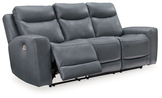 Mindanao - 2 Pc. - Power Reclining Sofa, Power Reclining Loveseat with Console - Steel Reclining Sofas & Loveseats by Signature Design by Ashley® - Walls Furniture & Mattress