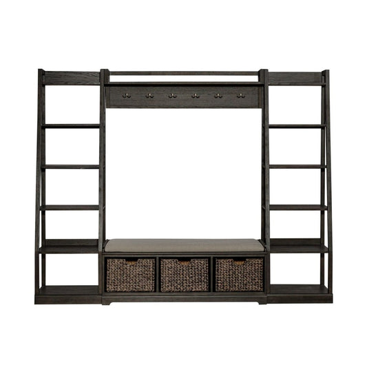 Mill Creek - 3 Piece Wall Unit Set - Dark Brown Library Walls by Liberty Furniture - Walls Furniture & Mattress