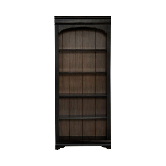 Meritage - Bunching Bookcase - Aged Charcoal Standard Bookcases by Liberty Furniture - Walls Furniture & Mattress
