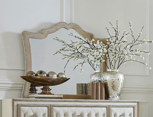 Antonella - Upholstered Dresser Mirror Bedroom Mirrors by CoasterElevations - Walls Furniture & Mattress