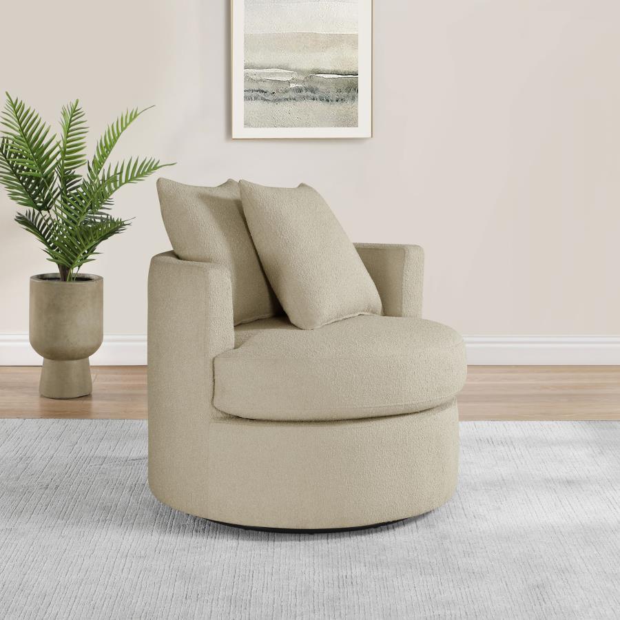 Debbie - Upholstered Swivel Accent Chair Swivel Chairs by CoasterEveryday - Walls Furniture & Mattress