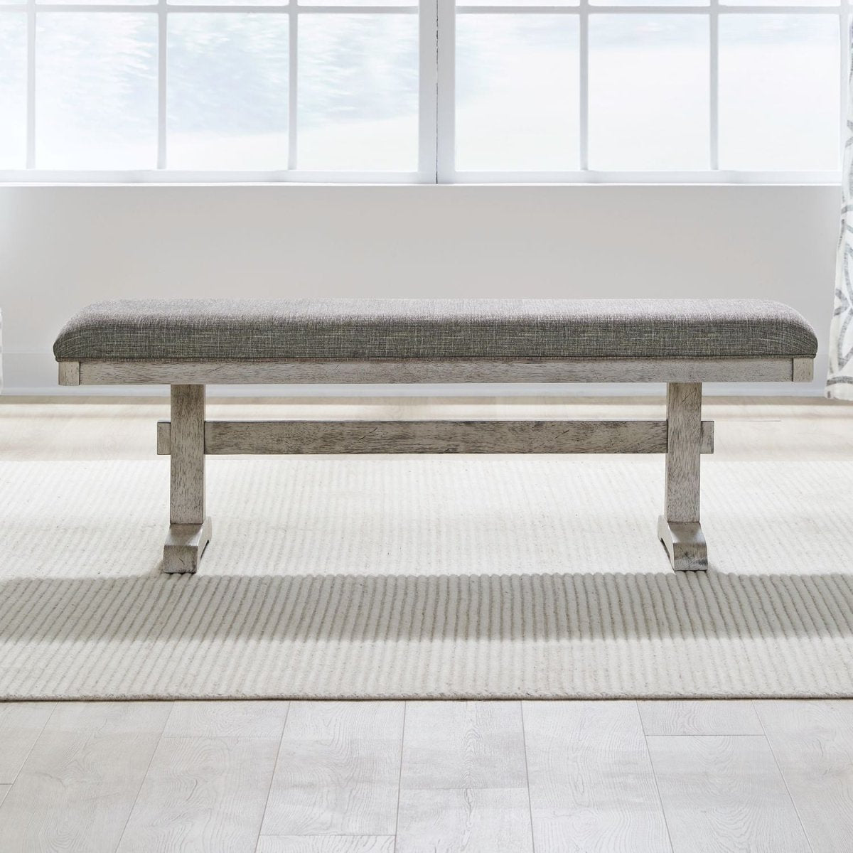 Hallendale - Upholstered Dining Bench (RTA) - White Upholstered Benches by Liberty Furniture - Walls Furniture & Mattress