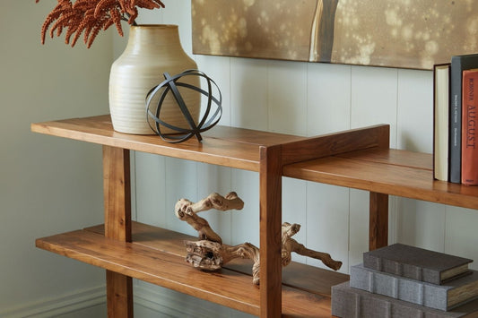 Fayemour - Console Sofa Table - Brown Console Tables by Signature Design by Ashley® - Walls Furniture & Mattress
