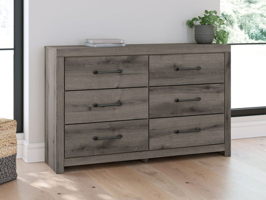 Graystorm - Six Drawer Dresser - Brown Gray Dressers by Signature Design by Ashley® - Walls Furniture & Mattress