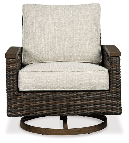 Paradise Trail - Swivel Lounge Chair (Set of 2) - Medium Brown Chair Sets by Signature Design by Ashley® - Walls Furniture & Mattress