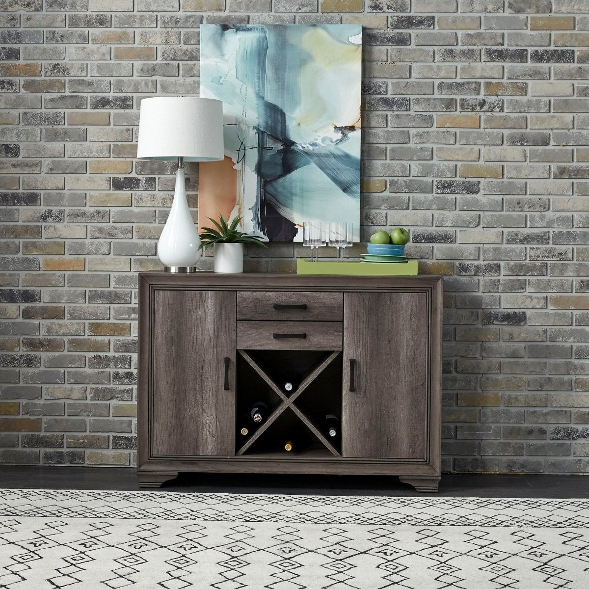 Tanners Creek - Server - Dark Gray Servers by Liberty Furniture - Walls Furniture & Mattress