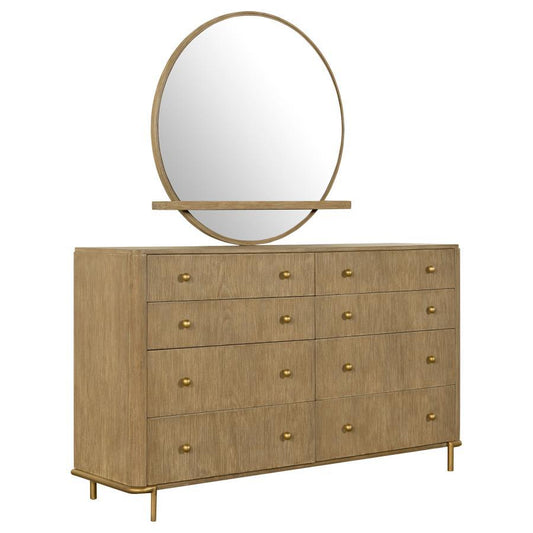 Arini - 8 - Drawer Bedroom Dresser With Mirror Dresser & Mirror by CoasterElevations - Walls Furniture & Mattress