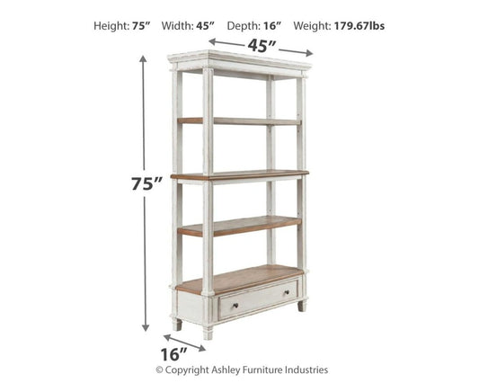 Realyn - Bookcase - Brown / White Standard Bookcases by Signature Design by Ashley® - Walls Furniture & Mattress