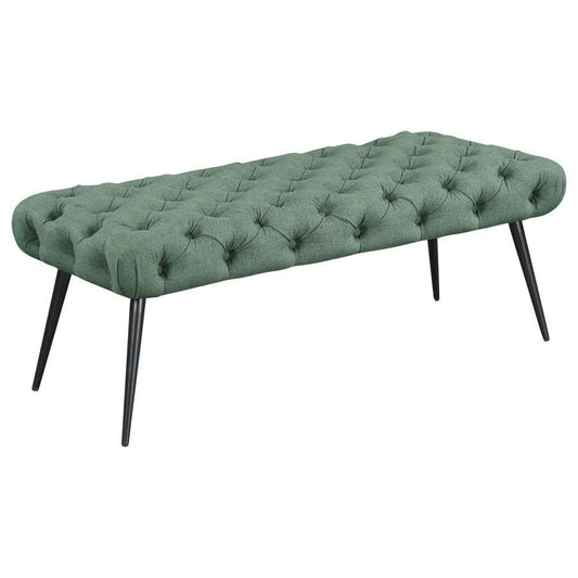 Ella - Upholstered Tufted Bench Metal Legs Upholstered Benches by Coaster Fine Furniture - Walls Furniture & Mattress