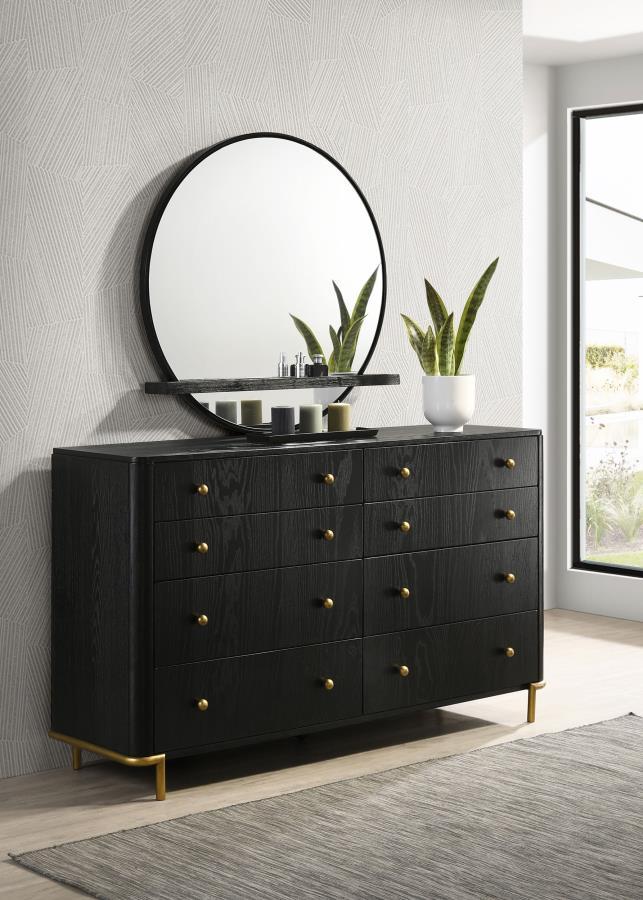 Arini - 8 - Drawer Bedroom Dresser With Mirror Dresser & Mirror by CoasterElevations - Walls Furniture & Mattress