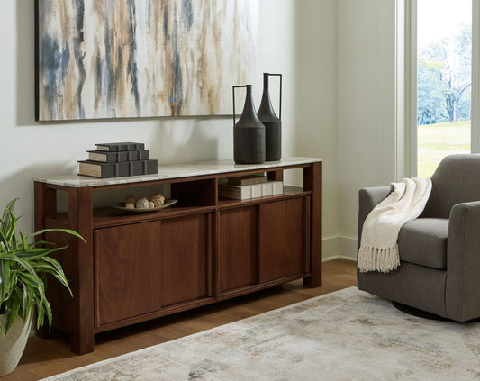 Tobinville - Accent Cabinet - Dark Brown Accent Cabinets by Signature Design by Ashley® - Walls Furniture & Mattress