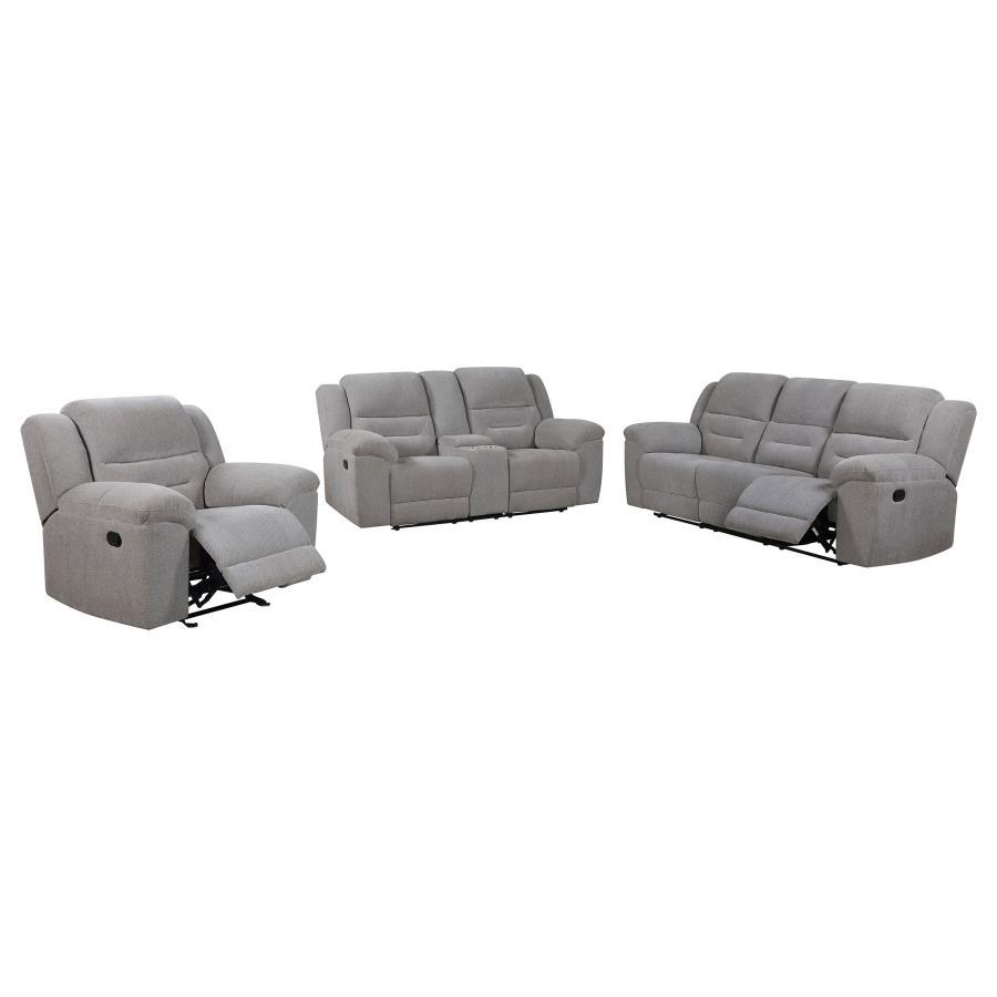 Gilson - Chenille Upholstered Sofa Set Reclining Sofas & Loveseats by Coaster Fine Furniture - Walls Furniture & Mattress
