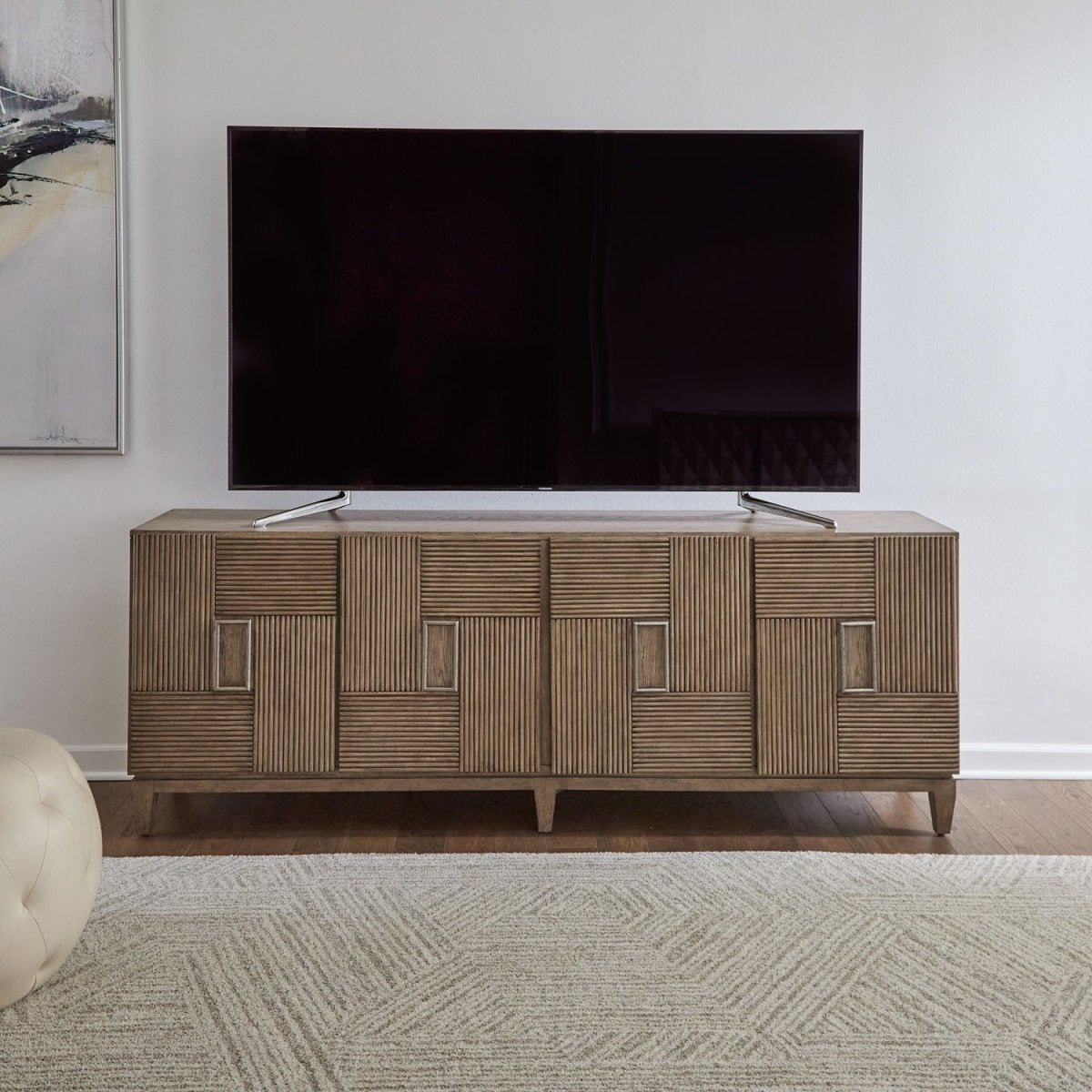 Serenity - 82" Accent TV Console - Burnished Beige TV Stands by Liberty Furniture - Walls Furniture & Mattress