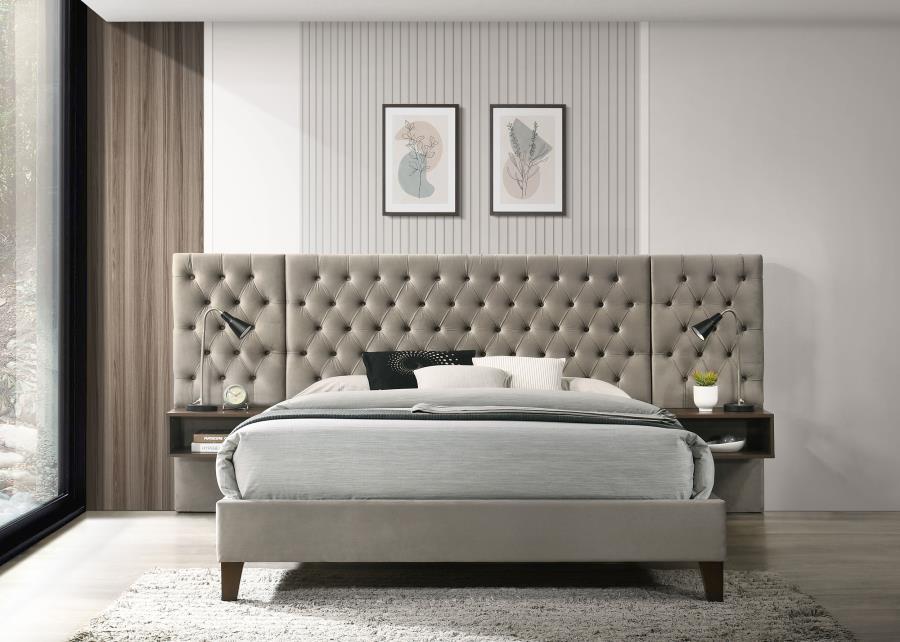 Marley - Upholstered Wall Panel Bed Wall Panel Beds by Coaster Fine Furniture - Walls Furniture & Mattress