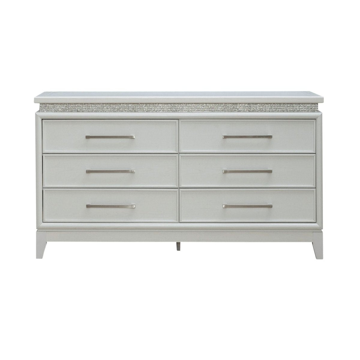 Reflections - 6 Drawer Dresser With Lights - White Dressers by Liberty Furniture - Walls Furniture & Mattress