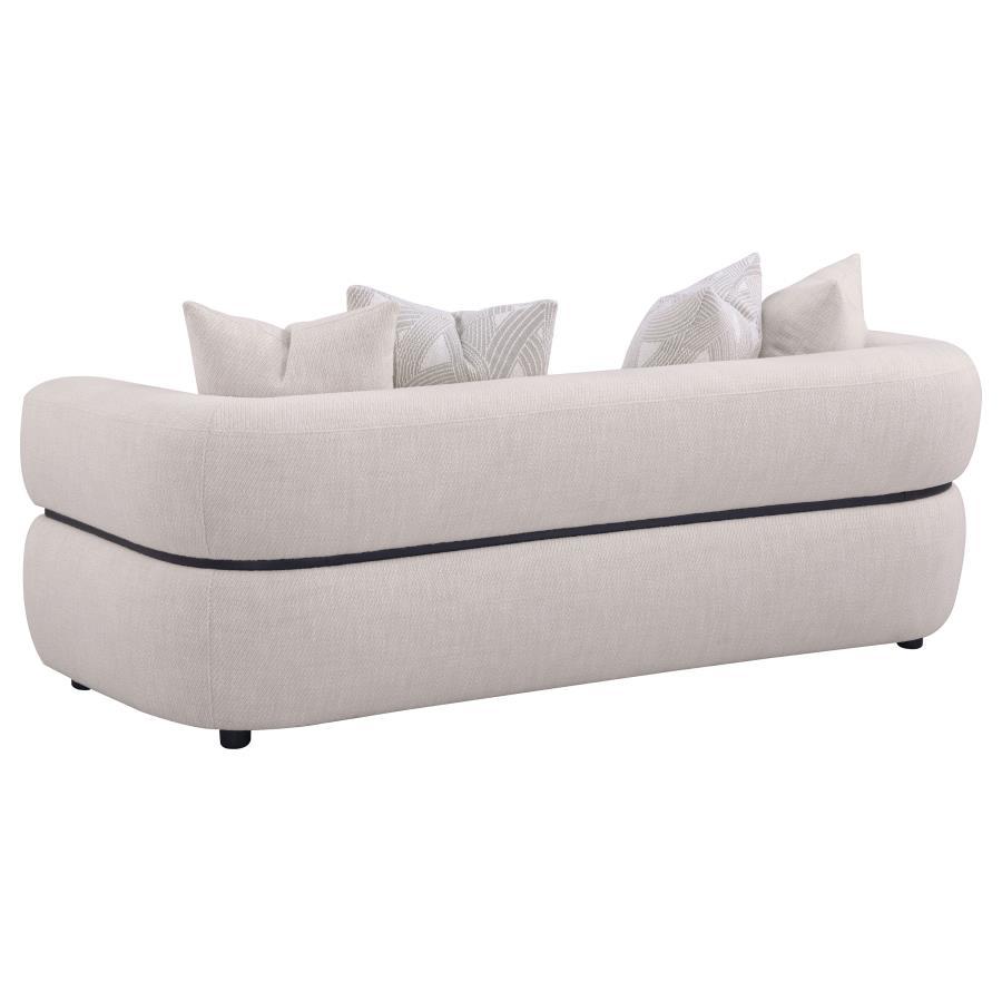 Jeanette - Fabric Upholstered Round Arm Sofa Set Stationary Sofas & Loveseats by Coaster Fine Furniture - Walls Furniture & Mattress