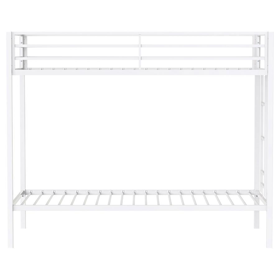 Alevera - Metal Bunk Bed With Ladder Bunk Beds by Coaster Fine Furniture - Walls Furniture & Mattress