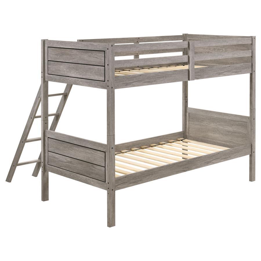 Ryder - Wood Bunk Bed Bunk Beds by CoasterEveryday - Walls Furniture & Mattress