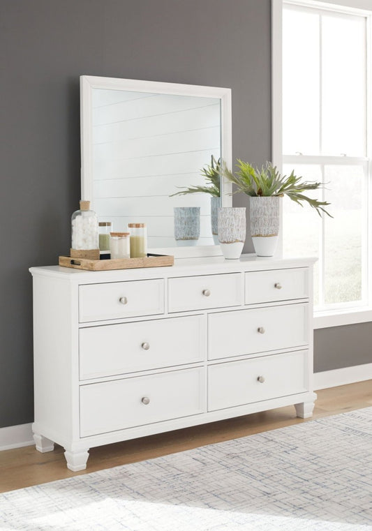 Fortman - Dresser And Mirror - White Dresser & Mirror by Signature Design by Ashley® - Walls Furniture & Mattress