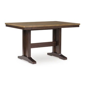 Rylandeen - Rectangular Dining Room Counter Height Extension Table - Light Brown / Dark Brown Counter Tables by Signature Design by Ashley® - Walls Furniture & Mattress