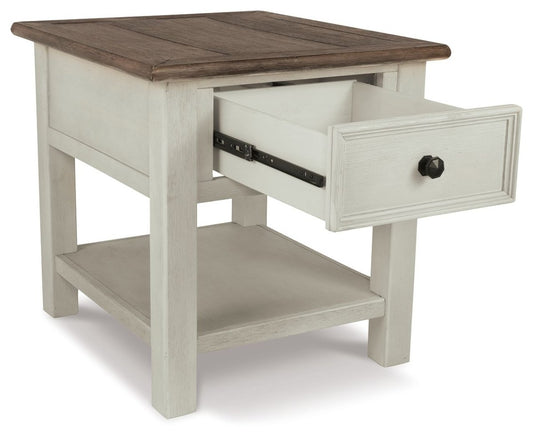 Bolanburg - Rectangular End Table - White / Brown / Beige End Tables by Signature Design by Ashley® - Walls Furniture & Mattress