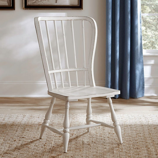 Magnolia Manor - Windsor Back Side Chair (RTA) - White Side Chairs by Liberty Furniture - Walls Furniture & Mattress
