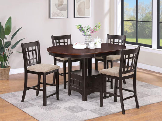 Lavon - Oval Counter Height Dining Set 5 Piece Dining Room Sets by CoasterEveryday - Walls Furniture & Mattress