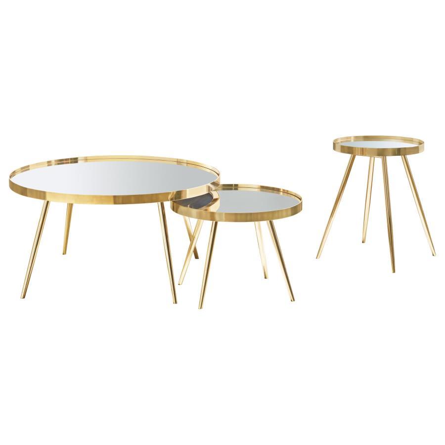 Kaelyn - Round Coffee And End Table Set Table Sets by Coaster Fine Furniture - Walls Furniture & Mattress