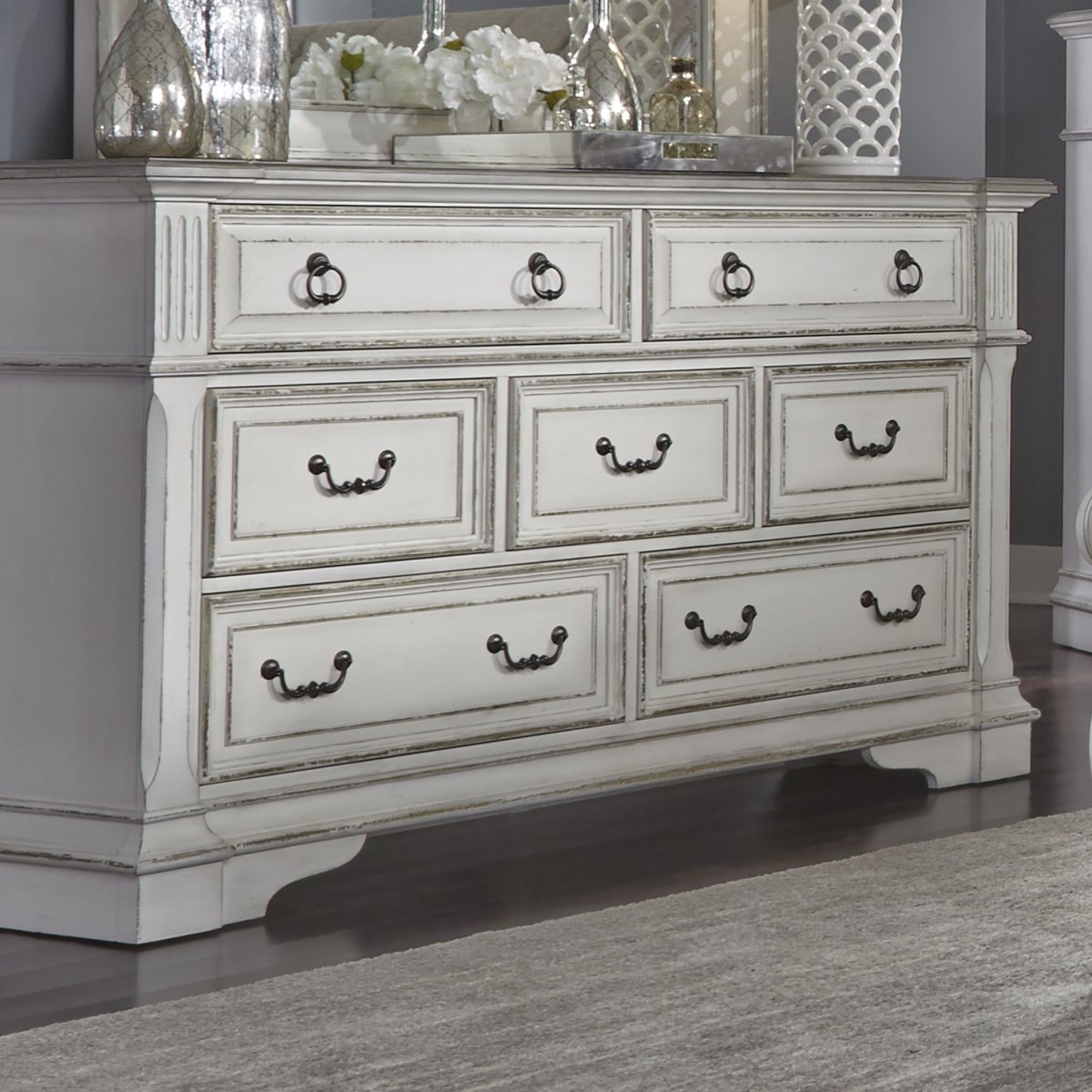 Abbey Park - 7 Drawer Dresser - White Dressers by Liberty Furniture - Walls Furniture & Mattress
