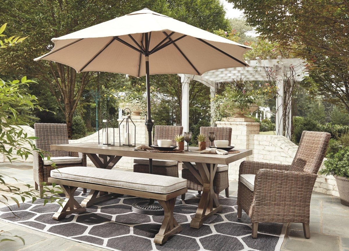 Beachcroft - Rect Dining Table W/Umb Opt Dining Tables by Signature Design by Ashley® - Walls Furniture & Mattress