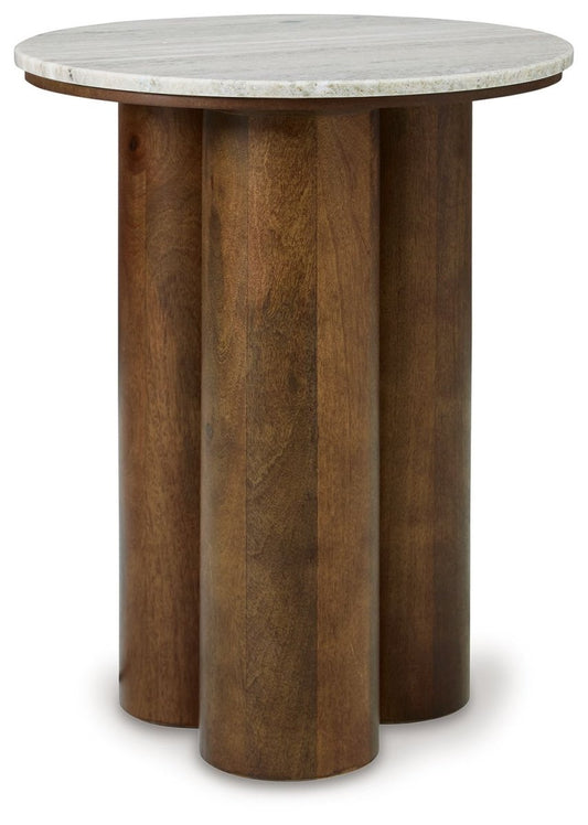 Henfield - Accent Table - Beige / Brown Accent Tables by Signature Design by Ashley® - Walls Furniture & Mattress
