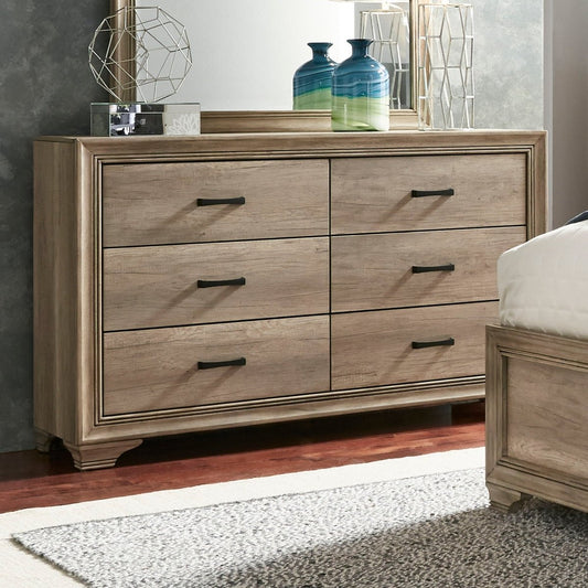 Sun Valley - 6 Drawer Dresser - Light Brown Dressers by Liberty Furniture - Walls Furniture & Mattress