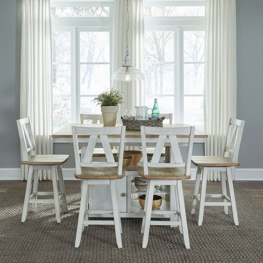 Lindsey Farm - Gathering Table Set 5 Piece Dining Room Sets by Liberty Furniture - Walls Furniture & Mattress