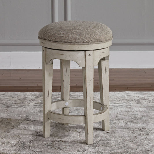 Morgan Creek - Console Swivel Stool - White Counter Height (24" - 27") by Liberty Furniture - Walls Furniture & Mattress