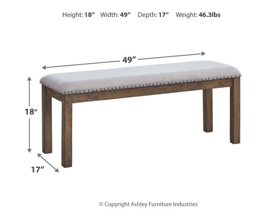 Moriville - Upholstered Bench - Beige Upholstered Benches by Signature Design by Ashley® - Walls Furniture & Mattress