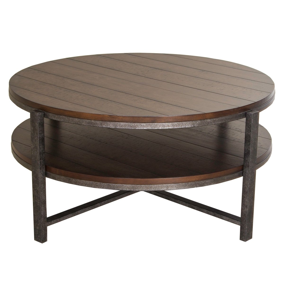 Breckinridge - Round Cocktail Table - Dark Brown Cocktail Tables by Liberty Furniture - Walls Furniture & Mattress