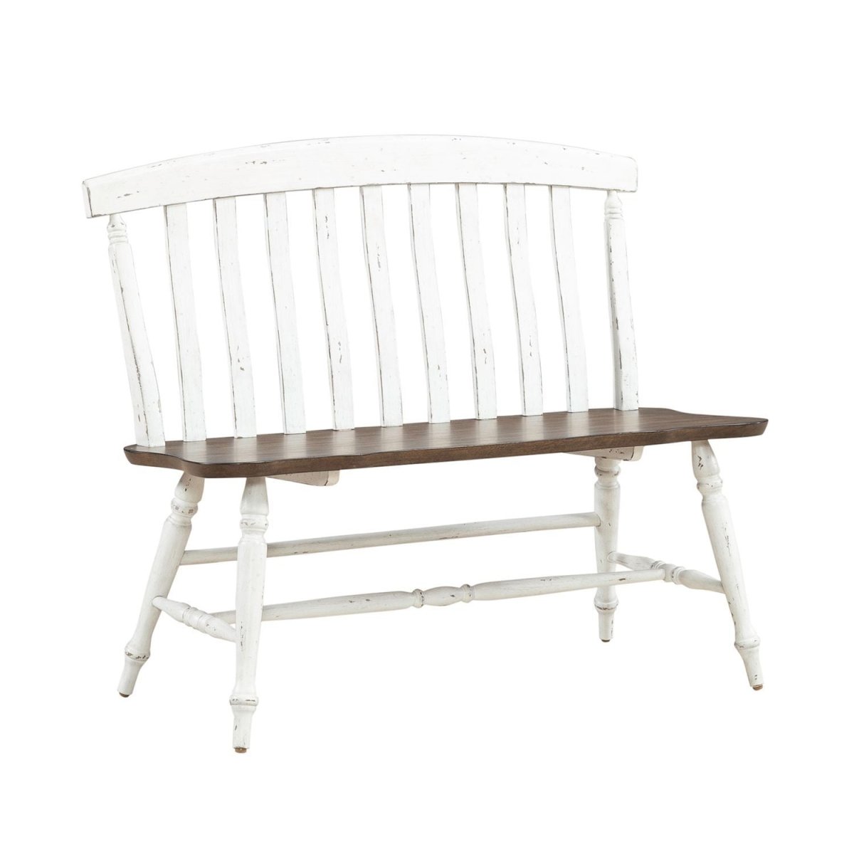 Al Fresco - Slat Back Bench (RTA) - White Benches by Liberty Furniture - Walls Furniture & Mattress