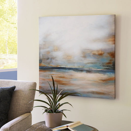 Weatheridge - Wall Art - Grey / Gold Canvas Art by Signature Design by Ashley® - Walls Furniture & Mattress