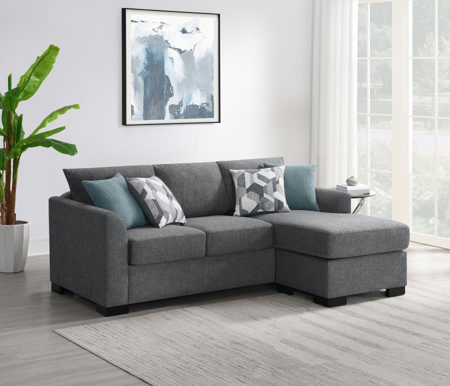 Storey - Upholstered Sleeper Sectional Chaise Sofa Sleeper Sectionals by CoasterEveryday - Walls Furniture & Mattress