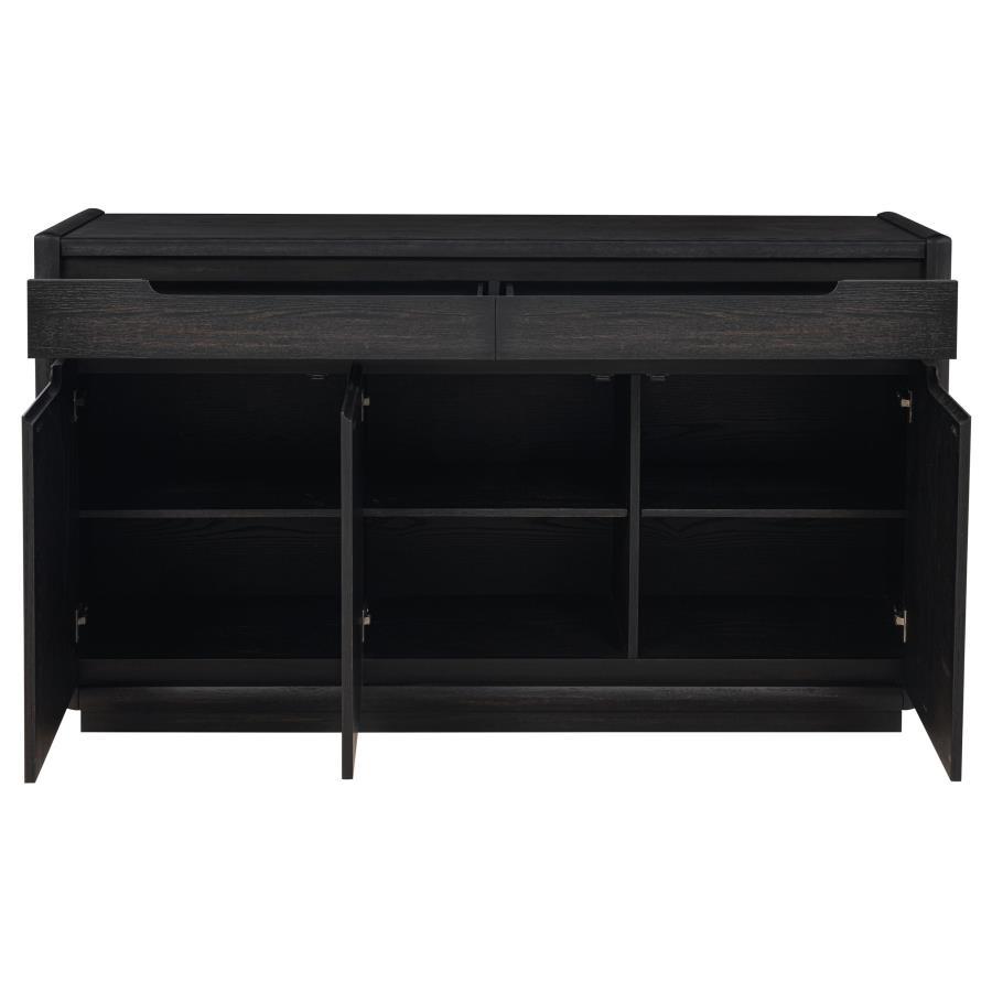Leandro - 2 - Drawer Dining Sideboard Server - Burnished Black Servers by Coaster Fine Furniture - Walls Furniture & Mattress