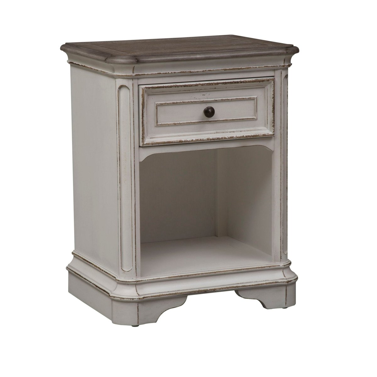 Magnolia Manor - 1 Drawer Nightstand - White Accent Nightstands by Liberty Furniture - Walls Furniture & Mattress