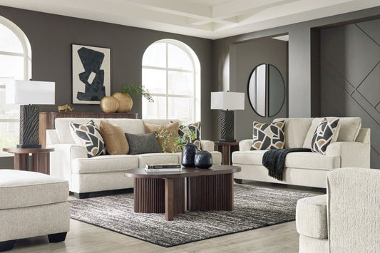 Heartcort - Living Room Set Stationary Chair & Ottoman by Benchcraft® - Walls Furniture & Mattress