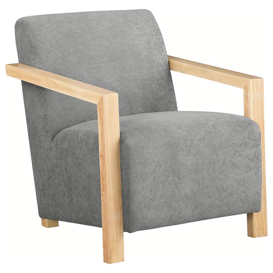 Diego - Upholstered Accent Arm Chair With Wood Arms Arm Chairs by CoasterEveryday - Walls Furniture & Mattress