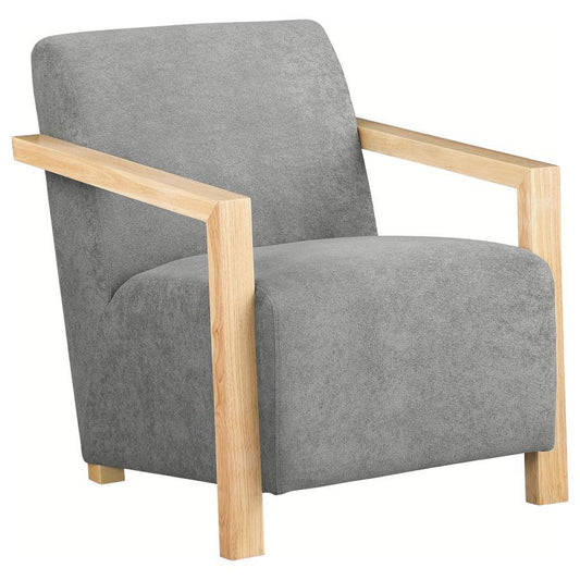 Diego - Upholstered Accent Arm Chair With Wood Arms Arm Chairs by CoasterEveryday - Walls Furniture & Mattress